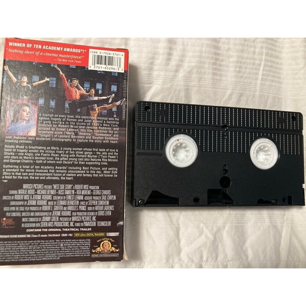 West Side Story VHS 1961 Musical Movie Natalie Wood, Richard Beymer Award Winner - Picture 3 of 11